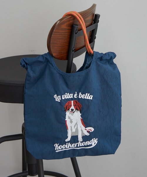 Remind me and forever（リマインドミーアンドフォーエバー）の「アニマル刺繍コードトートバッグ（ショルダーバッグ・レディース・グリーン/ベージュ/ブルー系その他/グレー/ブルー/アイボリー/ネイビー/グレー系その他2・FREE）」の8枚目の写真