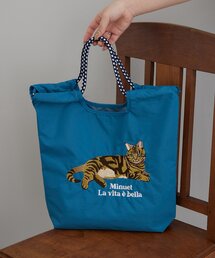 【新色追加！】アニマル刺繍コードトートバッグ