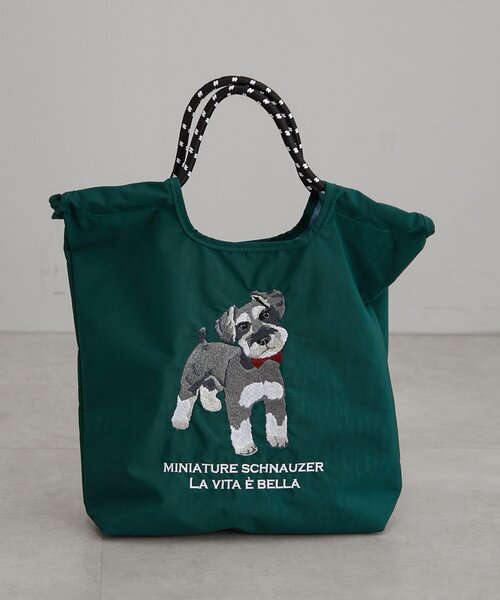 Remind me and forever（リマインドミーアンドフォーエバー）の「アニマル刺繍コードトートバッグ（ショルダーバッグ・レディース・グリーン/ベージュ/ブルー系その他/グレー/ブルー/アイボリー/ネイビー/グレー系その他2・FREE）」の18枚目の写真