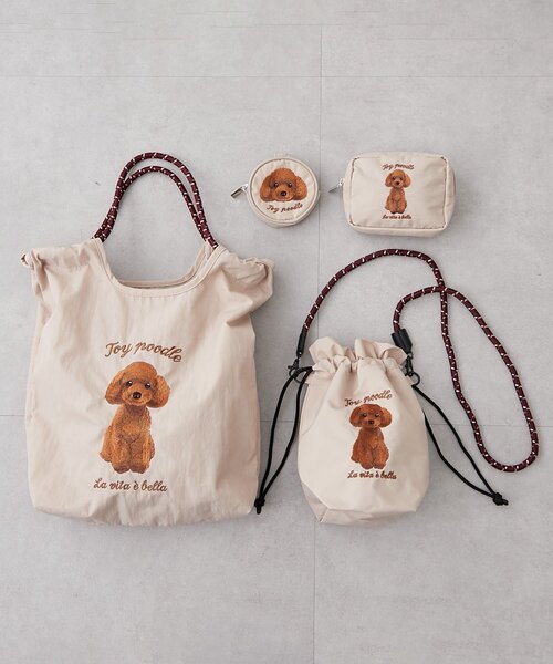 Remind me and forever（リマインドミーアンドフォーエバー）の「アニマル刺繍コードトートバッグ（ショルダーバッグ・レディース・グリーン/ベージュ/ブルー系その他/グレー/ブルー/アイボリー/ネイビー/グレー系その他2・FREE）」の9枚目の写真