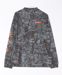 【VOLCOM/ボルコム】LONG SLEEVE MOCK NECK TEE /モックネック総柄長袖ロンT