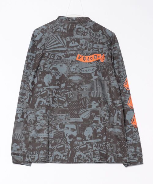 【VOLCOM/ボルコム】LONG SLEEVE MOCK NECK TEE /モックネック総柄長袖ロンT