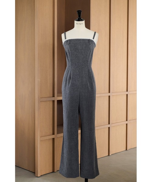 サロペット・オーバーオール・オールインワン Frilled Tweed Jumpsuit herlipto Frilled Tweed Jumpsuit（つなぎ/オールインワン）｜Her lip to