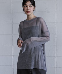 Bou Jeloud | オーバーサイズラメシアートップス(Tシャツ/カットソー)