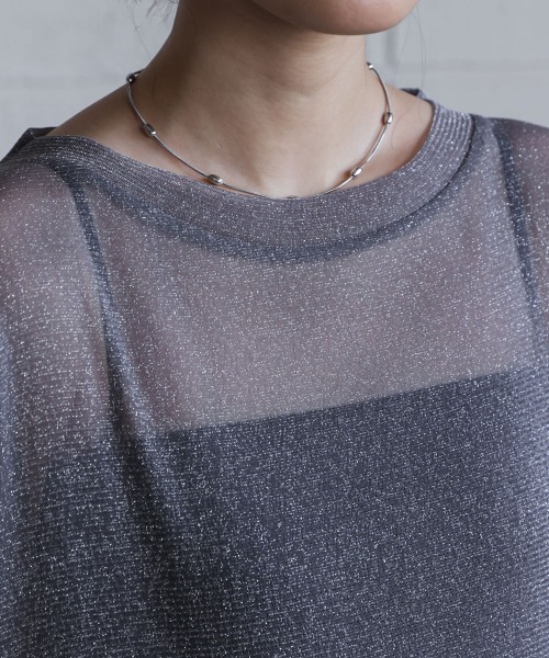 Bou Jeloud（ブージュルード）の「オーバーサイズラメシアートップス（Tシャツ/カットソー・レディース・ベージュ/ブラウン/ブラック/グレー・FREE）」の13枚目の写真