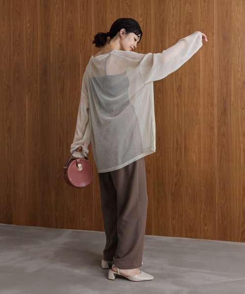 Bou Jeloud（ブージュルード）の「オーバーサイズラメシアートップス（Tシャツ/カットソー・レディース・ベージュ/ブラウン/ブラック/グレー・FREE）」の22枚目の写真