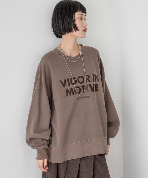 LOWRYS FARM(ローリーズファーム)の「カコウロゴウラケLS 580991(スウェット・レディース・ブラウン/チャコールグレー/アイボリー/パープル・FREE)」の10枚目の写真