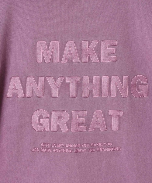 LOWRYS FARM(ローリーズファーム)の「カコウロゴウラケLS 580991(スウェット・レディース・ブラウン/チャコールグレー/アイボリー/パープル・FREE)」の22枚目の写真