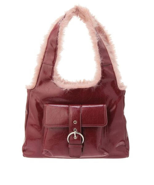 jouetie（ジュエティ）の「ドッキングファーベルトバッグ（ハンドバッグ・レディース・ブラック/アイボリー/ボルドー・FREE）」の5枚目の写真