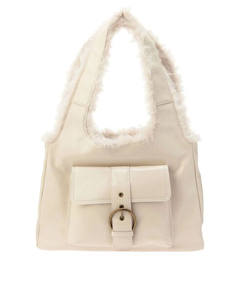 jouetie（ジュエティ）の「ドッキングファーベルトバッグ（ハンドバッグ・レディース・ブラック/アイボリー/ボルドー・FREE）」の4枚目の写真