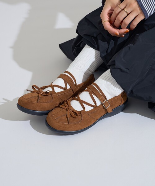 FREAK'S STORE（フリークスストア）の「レースアップバレエシューズ（バレエシューズ・レディース・ブラウン/ブラック・24.5cm/24.0cm/23.5cm）」の9枚目の写真