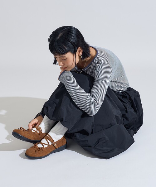 FREAK'S STORE（フリークスストア）の「レースアップバレエシューズ（バレエシューズ・レディース・ブラウン/ブラック・24.5cm/24.0cm/23.5cm）」の10枚目の写真