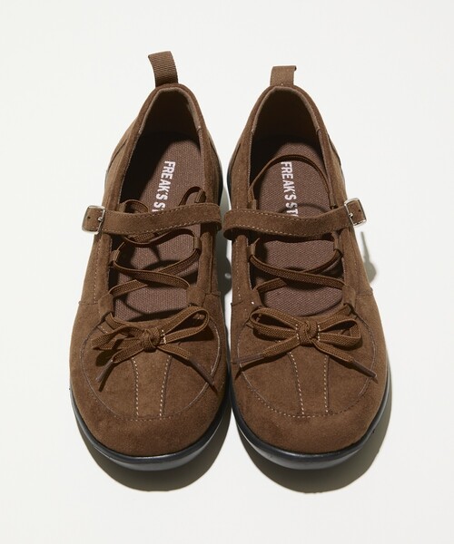 FREAK'S STORE（フリークスストア）の「レースアップバレエシューズ（バレエシューズ・レディース・ブラウン/ブラック・24.5cm/24.0cm/23.5cm）」の5枚目の写真