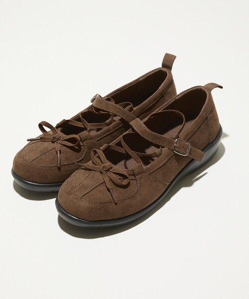 FREAK'S STORE（フリークスストア）の「レースアップバレエシューズ（バレエシューズ・レディース・ブラウン/ブラック・24.5cm/24.0cm/23.5cm）」の6枚目の写真