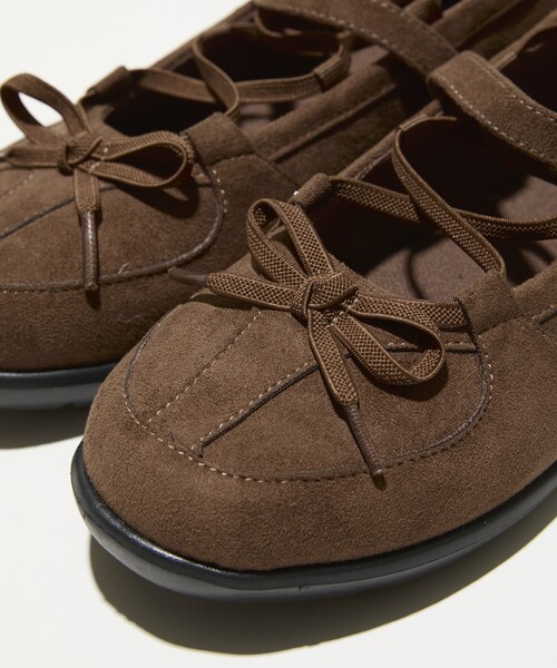FREAK'S STORE（フリークスストア）の「レースアップバレエシューズ（バレエシューズ・レディース・ブラウン/ブラック・24.5cm/24.0cm/23.5cm）」の7枚目の写真
