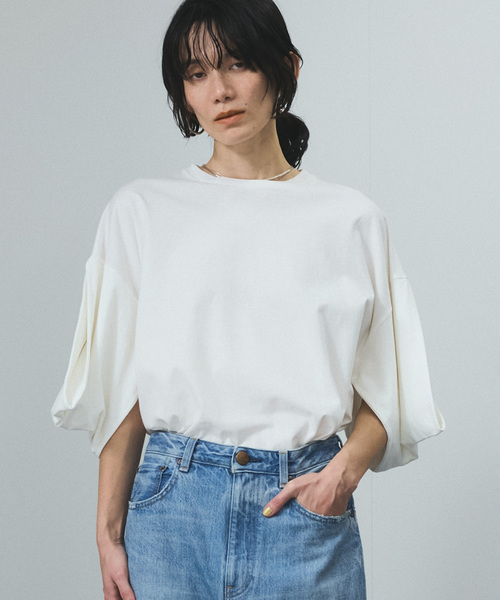 SALON adam et rope'（サロン アダム エ ロペ）の「【Baserange（ベースレンジ）】HARBOUR TEE SHIRT（Tシャツ/カットソー・レディース・ホワイト・S）」の11枚目の写真