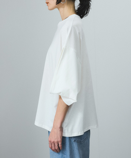 SALON adam et rope'（サロン アダム エ ロペ）の「【Baserange（ベースレンジ）】HARBOUR TEE SHIRT（Tシャツ/カットソー・レディース・ホワイト・S）」の5枚目の写真
