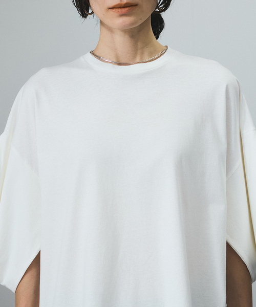 SALON adam et rope'（サロン アダム エ ロペ）の「【Baserange（ベースレンジ）】HARBOUR TEE SHIRT（Tシャツ/カットソー・レディース・ホワイト・S）」の7枚目の写真