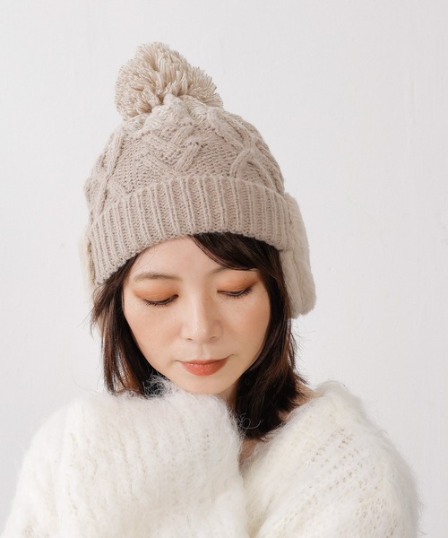 ポンポン付きニット帽　Me+Me ANY｜ぽんぽんつきニット帽 | Rakuten Fashion(楽天ファッション／旧