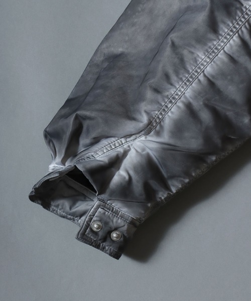 ANPAS(アンパス)の「Washed Hooded Bomber Jacket/ ヴィンテージ加工 フードファーボンバージャケット フライトジャケット パーカー ミリタリーブルゾン アウター メンズ レディース(ブルゾン・メンズ・カーキ/ブラック/ライトグレー・L/M)」の15枚目の写真