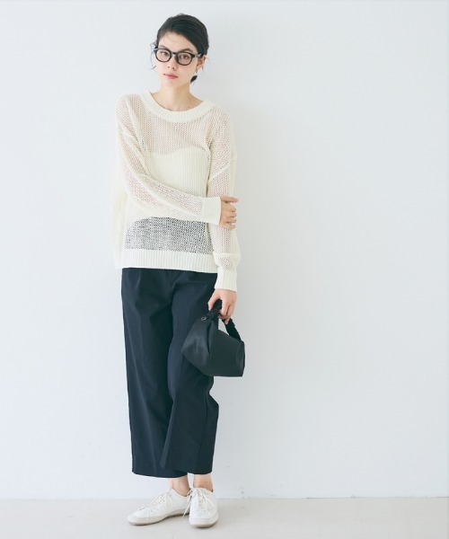 coca(coca)(コカ)の「メッシュニットプルオーバー(Tシャツ/カットソー・レディース・ブラウン/アイボリー・L/M)」の20枚目の写真