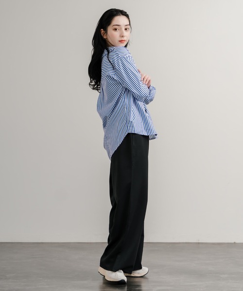 Rocky Monroe(ロッキーモンロー)の「ギャザーワイドストレートイージーパンツ(その他パンツ・レディース・ブラック/グレイッシュベージュ/アイボリー/ベージュ/ネイビー・M/L)」の13枚目の写真