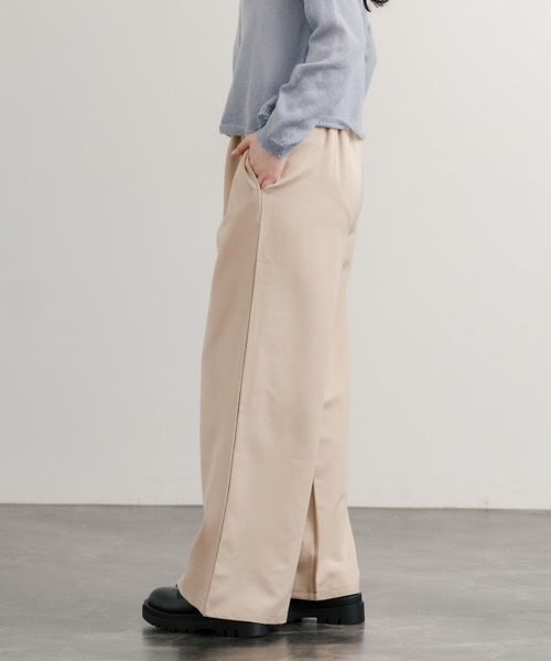 Rocky Monroe(ロッキーモンロー)の「ギャザーワイドストレートイージーパンツ(その他パンツ・レディース・ブラック/グレイッシュベージュ/アイボリー/ベージュ/ネイビー・M/L)」の20枚目の写真