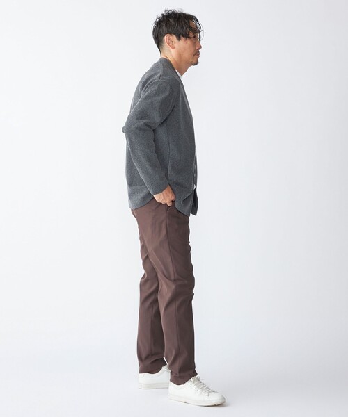 SHIPS（シップス）の「SHIPS:〈手洗い可能〉ドビー メッシュ ノーカラー カーディガン（カーディガン/ボレロ・メンズ・グレー/ダークグレー/ネイビー・SMALL/MEDIUM/LARGE/X-LARGE）」の8枚目の写真