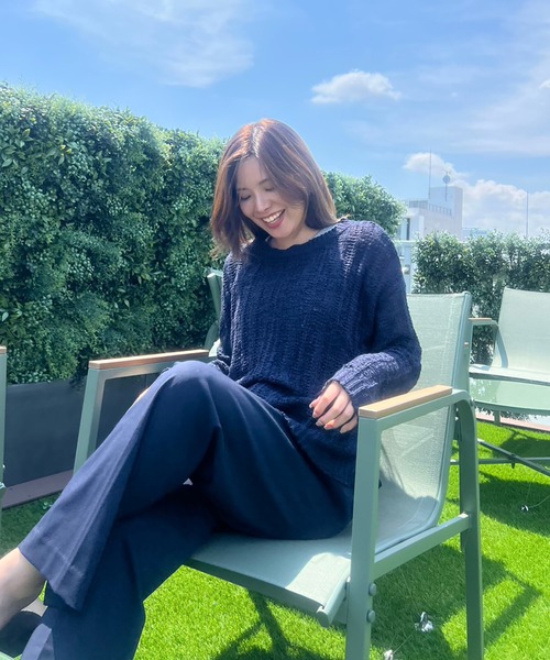 BLUE×PALANG(ブルーパラン)の「BERRY KNIT(Tシャツ/カットソー・レディース・バイオレット/ネイビー/ライトブルー・FREE)」の1枚目の写真