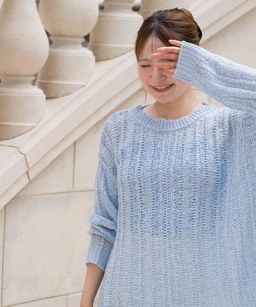 BLUE×PALANG(ブルーパラン)の「BERRY KNIT(Tシャツ/カットソー・レディース・バイオレット/ネイビー/ライトブルー・FREE)」の8枚目の写真