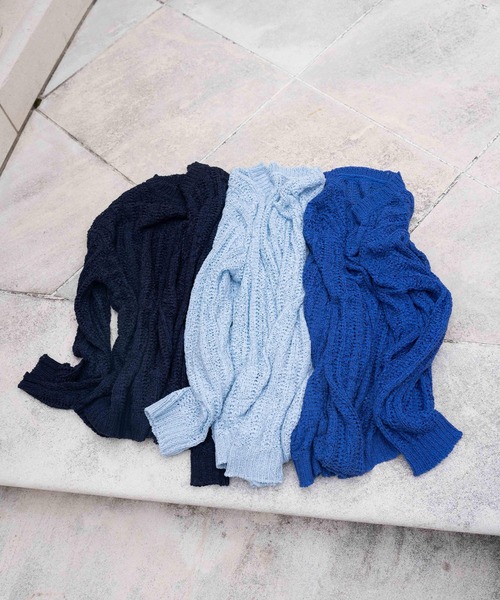 BLUE×PALANG(ブルーパラン)の「BERRY KNIT(Tシャツ/カットソー・レディース・バイオレット/ネイビー/ライトブルー・FREE)」の21枚目の写真