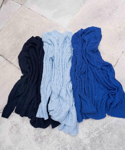 BLUE×PALANG(ブルーパラン)の「BERRY KNIT(Tシャツ/カットソー・レディース・バイオレット/ネイビー/ライトブルー・FREE)」の22枚目の写真