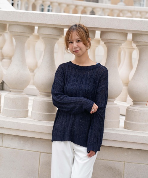 BLUE×PALANG(ブルーパラン)の「BERRY KNIT(Tシャツ/カットソー・レディース・バイオレット/ネイビー/ライトブルー・FREE)」の16枚目の写真