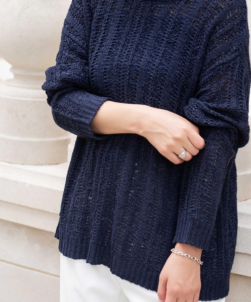 BLUE×PALANG(ブルーパラン)の「BERRY KNIT(Tシャツ/カットソー・レディース・バイオレット/ネイビー/ライトブルー・FREE)」の17枚目の写真
