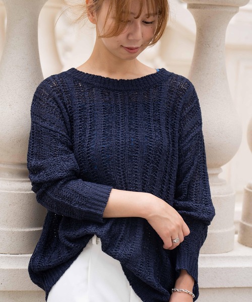 BLUE×PALANG(ブルーパラン)の「BERRY KNIT(Tシャツ/カットソー・レディース・バイオレット/ネイビー/ライトブルー・FREE)」の18枚目の写真