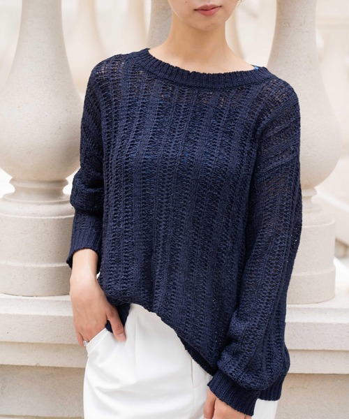 BLUE×PALANG(ブルーパラン)の「BERRY KNIT(Tシャツ/カットソー・レディース・バイオレット/ネイビー/ライトブルー・FREE)」の19枚目の写真