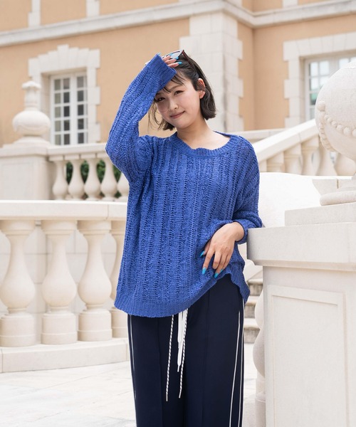 BLUE×PALANG(ブルーパラン)の「BERRY KNIT(Tシャツ/カットソー・レディース・バイオレット/ネイビー/ライトブルー・FREE)」の15枚目の写真