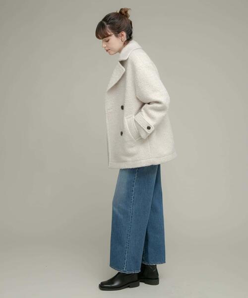 URBAN RESEARCH Sonny Label（アーバンリサーチサニーレーベル）の「ウールライクカーリーシャギーコクーンコート（その他アウター・レディース・チャコールグレー/グレー/ホワイト系その他・FREE）」の21枚目の写真