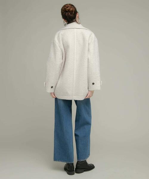 URBAN RESEARCH Sonny Label（アーバンリサーチサニーレーベル）の「ウールライクカーリーシャギーコクーンコート（その他アウター・レディース・チャコールグレー/グレー/ホワイト系その他・FREE）」の22枚目の写真