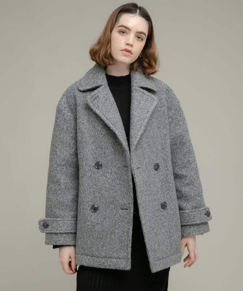 セール】ウールライクカーリーシャギーコクーンコート（その他アウター