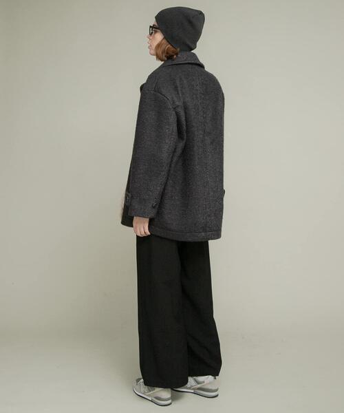 セール】ウールライクカーリーシャギーコクーンコート（その他アウター