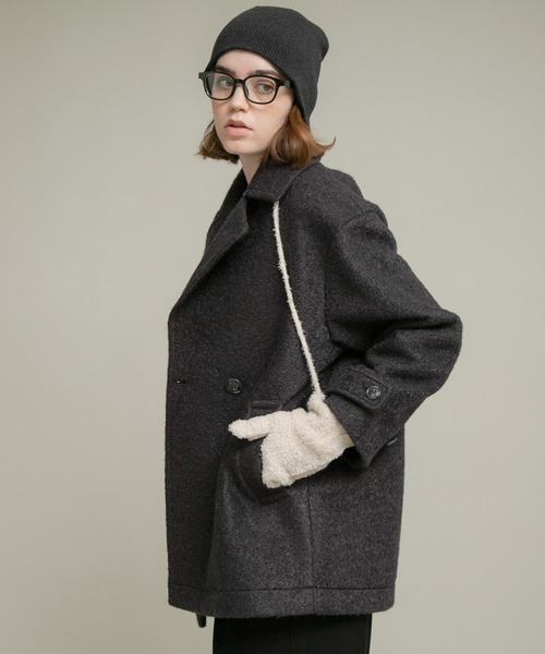 ウールライクカーリーシャギーコクーンコート（その他アウター