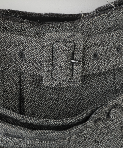 OPEN Yy(オープンワイワイ)の「【Geek Office / ギークオフィス】OPEN YY Woven DOUBLE BELTED MAXI SKIRT(スカート・レディース・チャコールグレー・SMALL)」の6枚目の写真