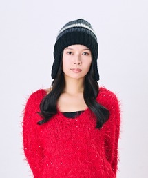 CA4LA カシラ　ニット帽　ブラック MIXED SS KNIT(ONESIZE BLACK): ニットキャップ｜帽子通販