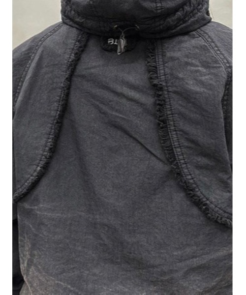 BLR BLUER(ビーエルアールブラー)の「BLR/ビーエルアール/Destroyed Puffer Jacket(ブルゾン・レディース・ブラック・M/S/L)」の5枚目の写真