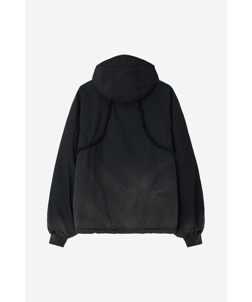 BLR BLUER(ビーエルアールブラー)の「BLR/ビーエルアール/Destroyed Puffer Jacket(ブルゾン・レディース・ブラック・M/S/L)」の4枚目の写真
