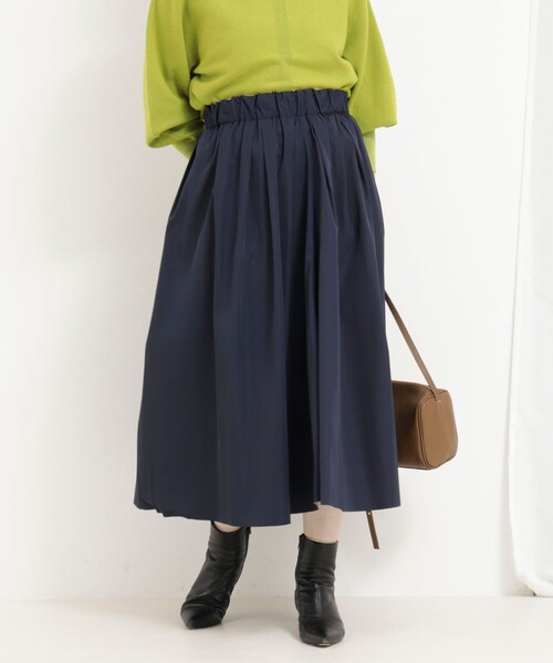 MICO COULIER（ミコクリエ）の「リバーシブルタフタスカート（チェック×ムジ）（スカート・レディース・ブルー系その他/ブラウン系その他・38/36）」の8枚目の写真