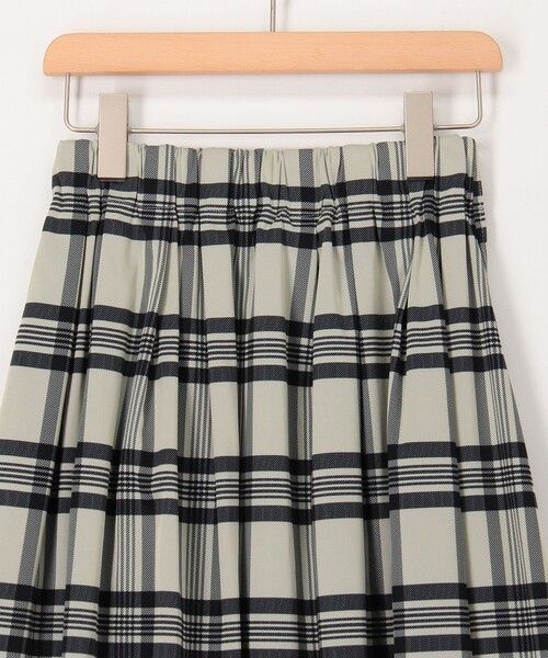 セール】リバーシブルタフタスカート（チェック×ムジ）（スカート