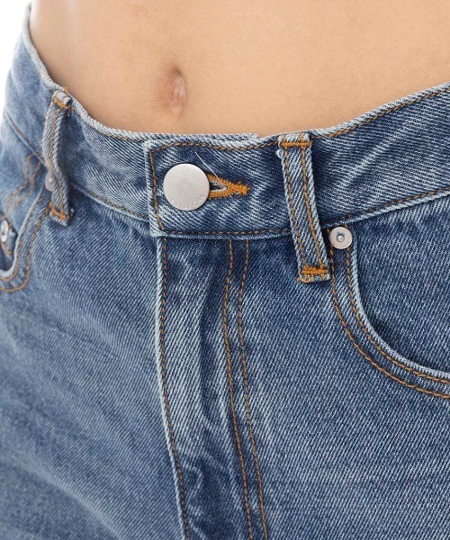 BILLABONG（ビラボン）の「【BILLABONG/ビラボン】24AW DENIM BASIC STRAIGHT/ダメージ加工デニムパンツ（デニムパンツ・レディース・インディゴブルー・SMALL/LARGE/MEDIUM）」の3枚目の写真