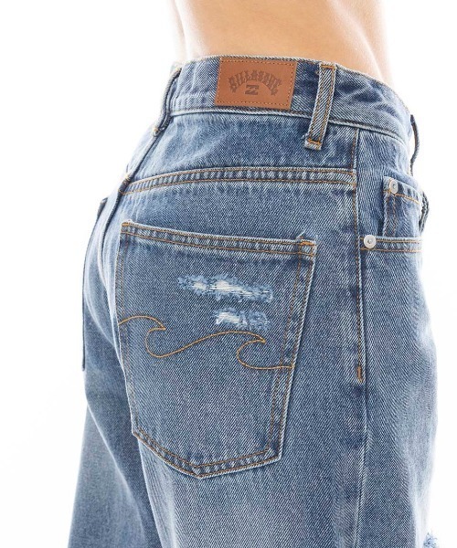 BILLABONG（ビラボン）の「【BILLABONG/ビラボン】24AW DENIM BASIC STRAIGHT/ダメージ加工デニムパンツ（デニムパンツ・レディース・インディゴブルー・SMALL/LARGE/MEDIUM）」の6枚目の写真
